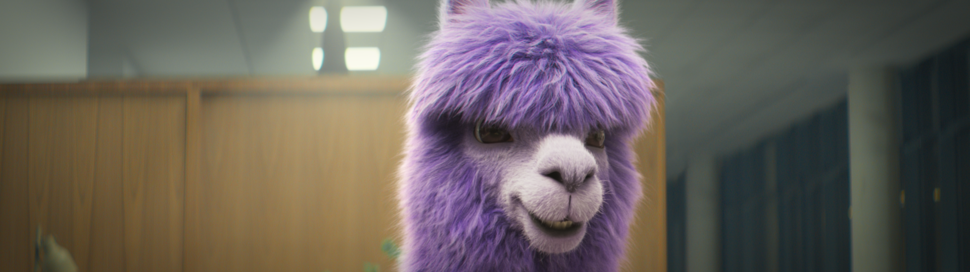 Monday.com "Llama" Commercial. A herd of singing llamas take over the office. 3D modeling, animation, fur simulations, rendering and compositing.