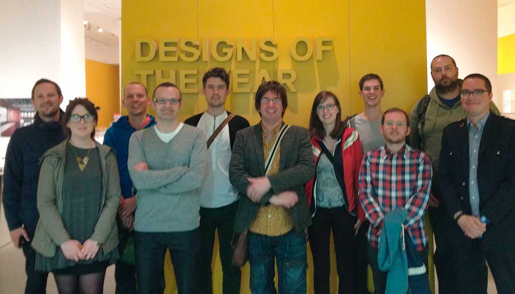 The GDS design team at the Design of the Year Awards exhibition.