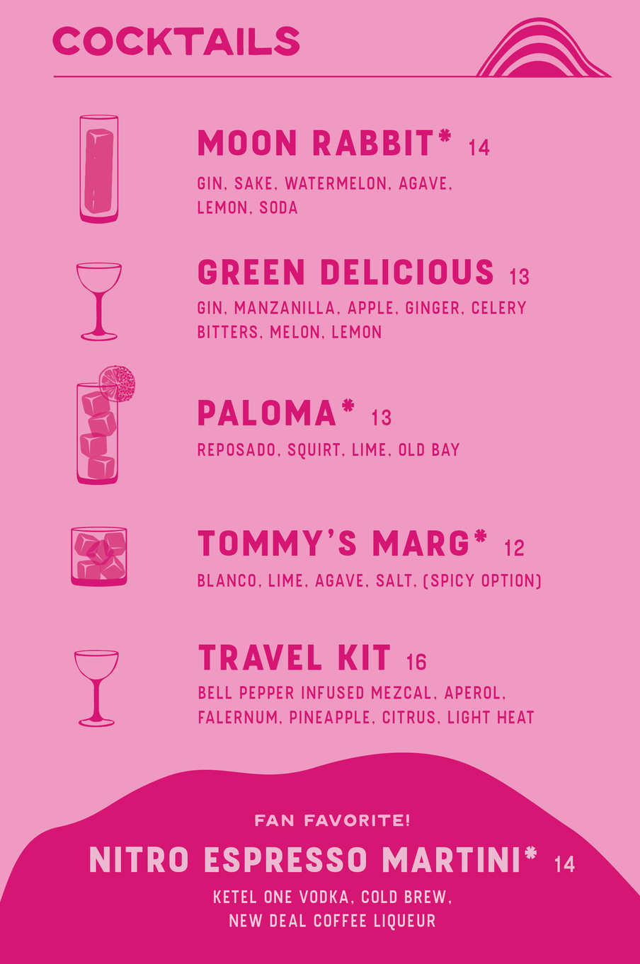 Pink Rabit Bar Pink Rabbit — MENU