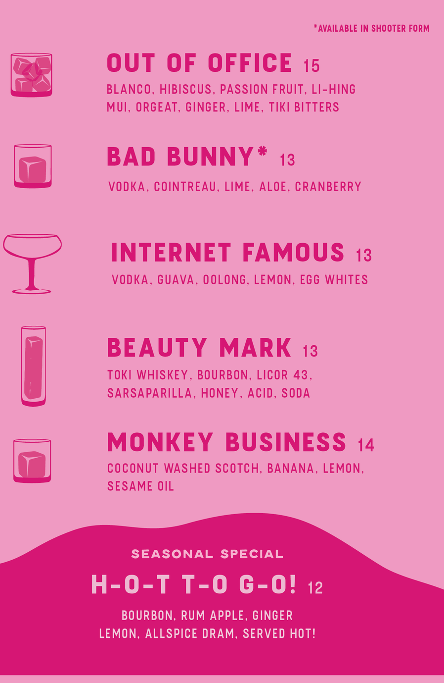 Pink Rabbit — MENU