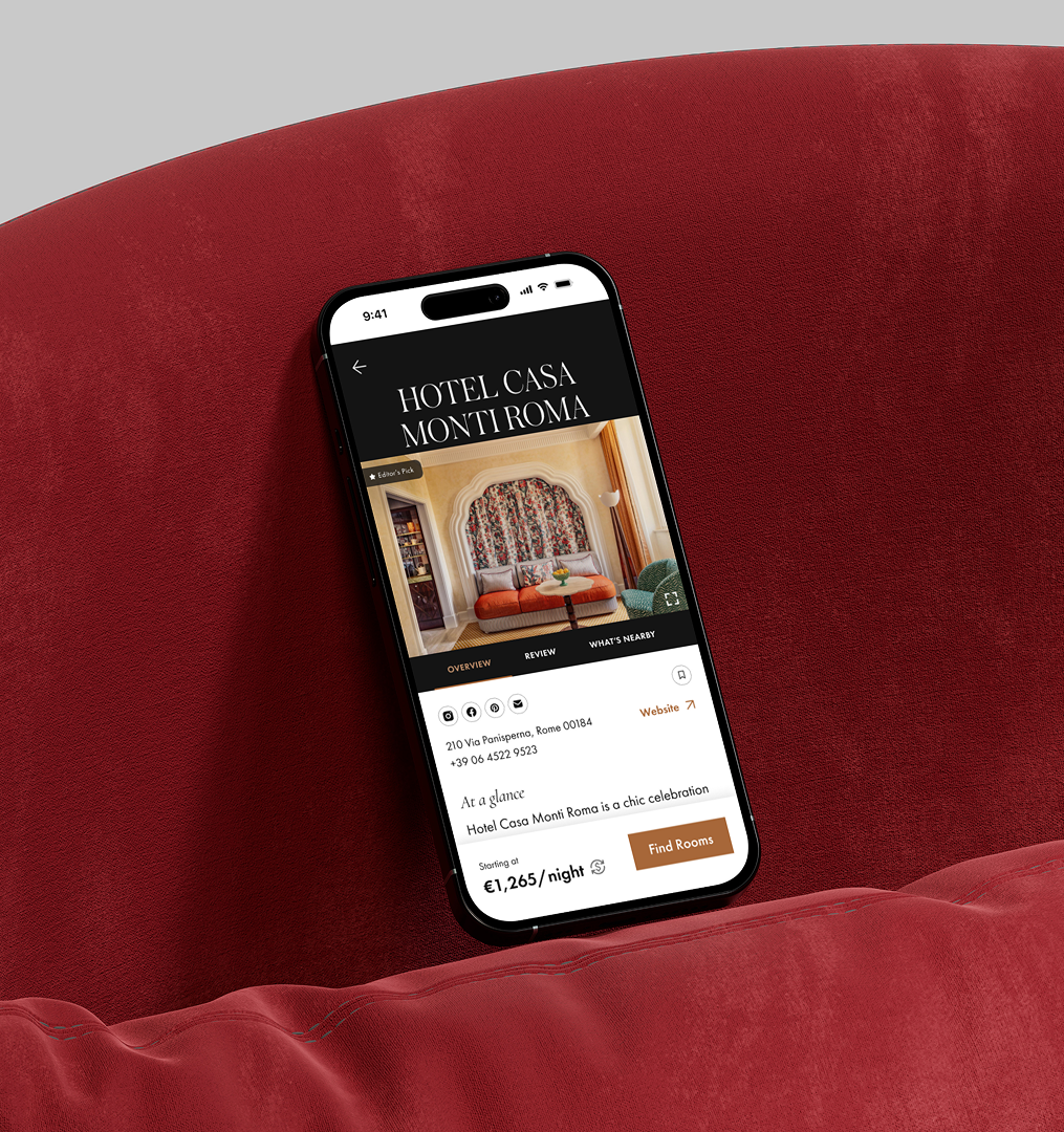 Indagare home page designed by Selina Che