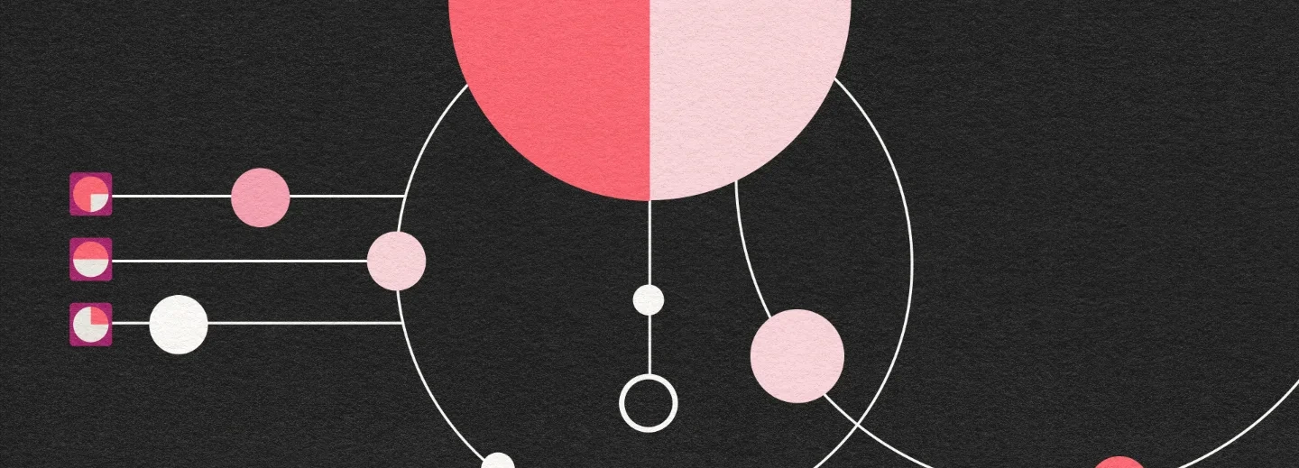 Motion design concept for Alloy featuring a geometric layout of overlapping solid and outlined circles, representing a digital orchestration engine in a minimalist style