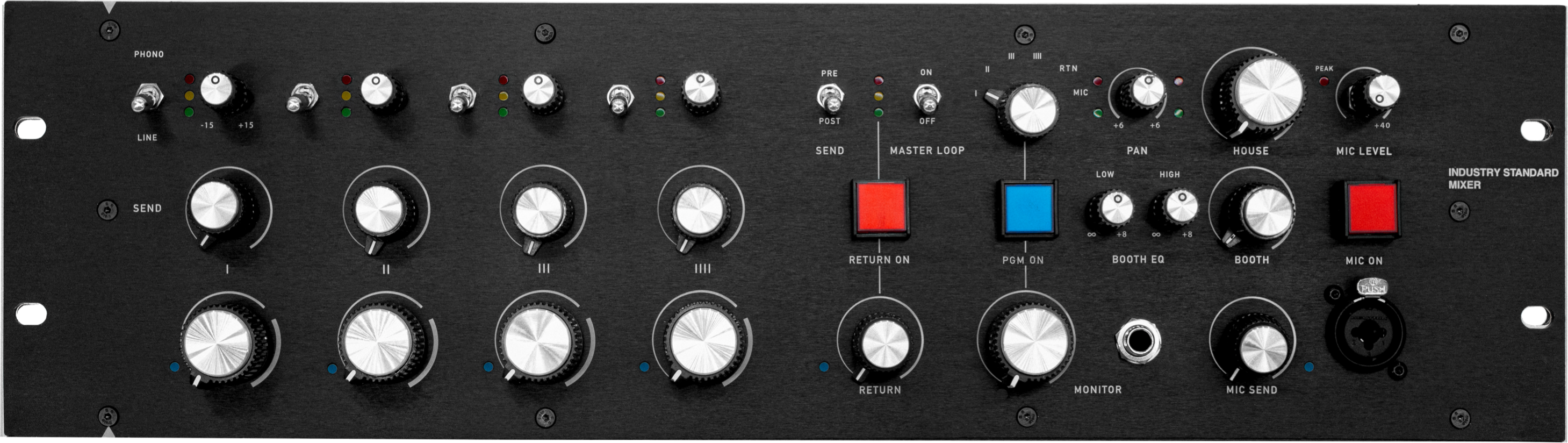 Mixer front panel