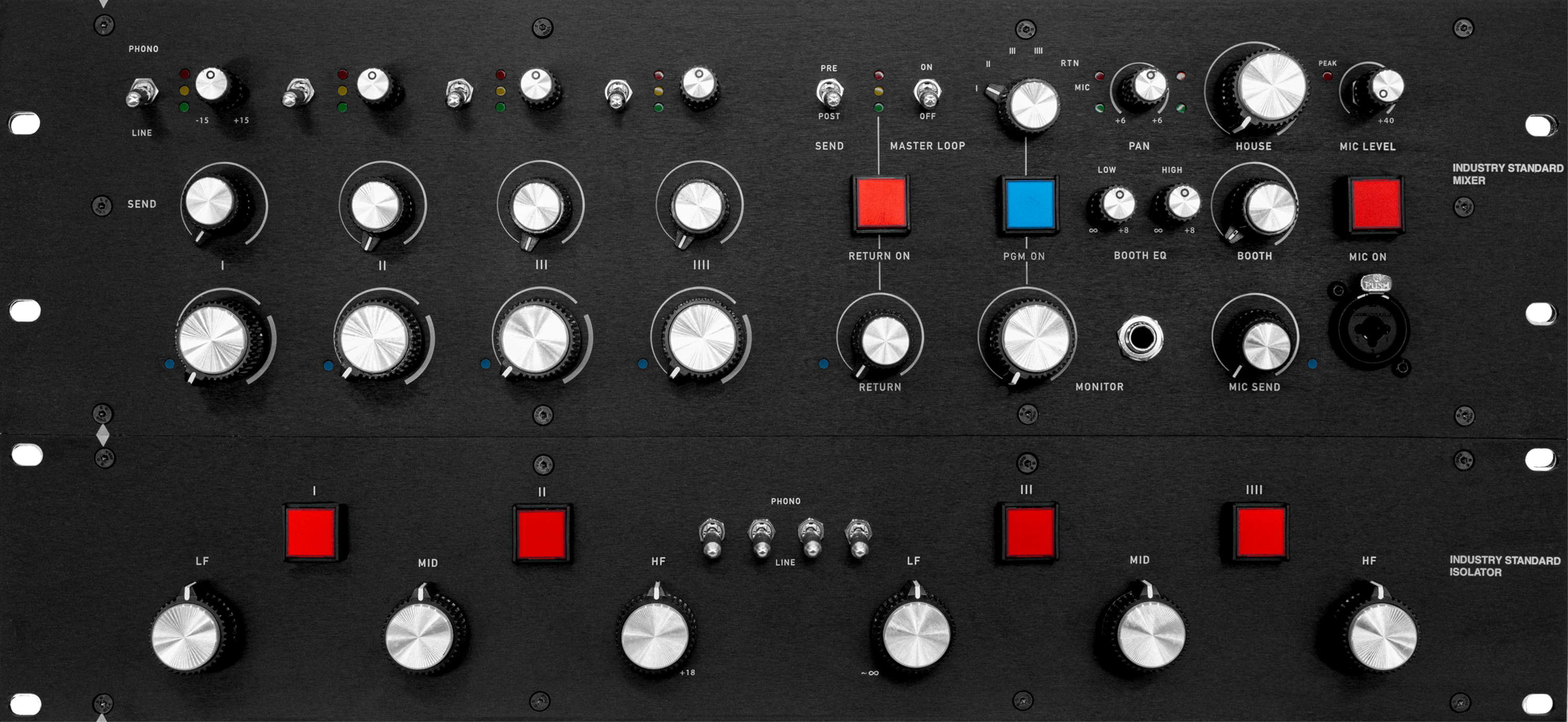 Mixer and isolator stack