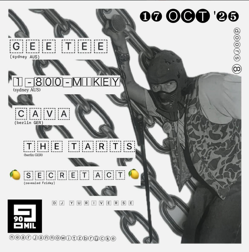 Gee Tee | 1-800-Mikey | Cava | The Tarts | Lemongrab