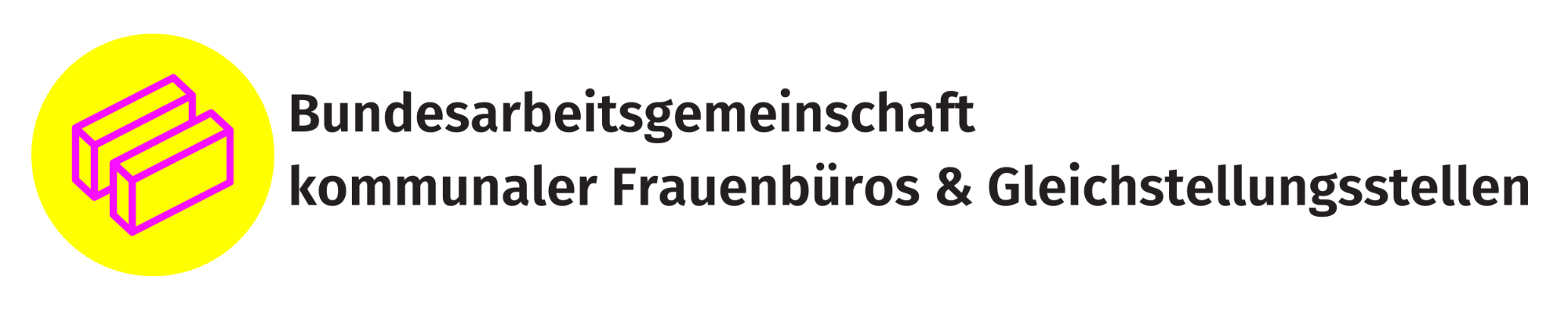 Logo der Bundesarbeitsgemeinschaft kommunaler Frauenbüros und Gleichstellungsstellen.