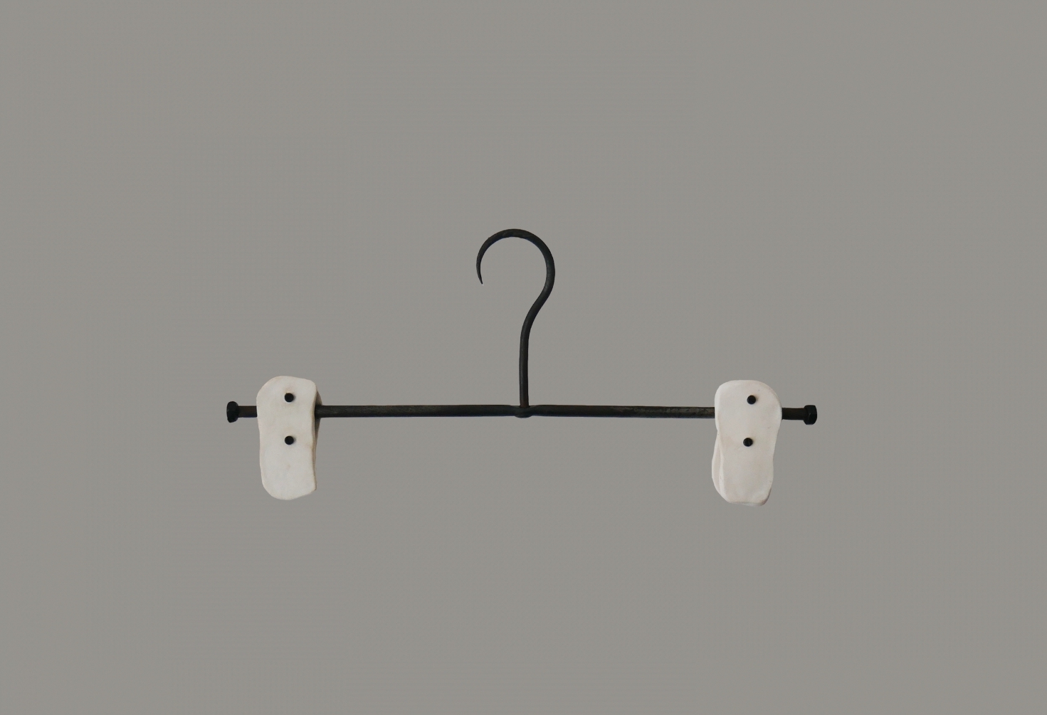 Yashka Moore bones iron and porcelain clothes hanger