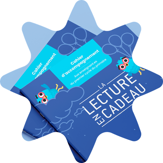 Image du cahier d'accompagnement de La lecture en cadeau dans une forme de soleil.