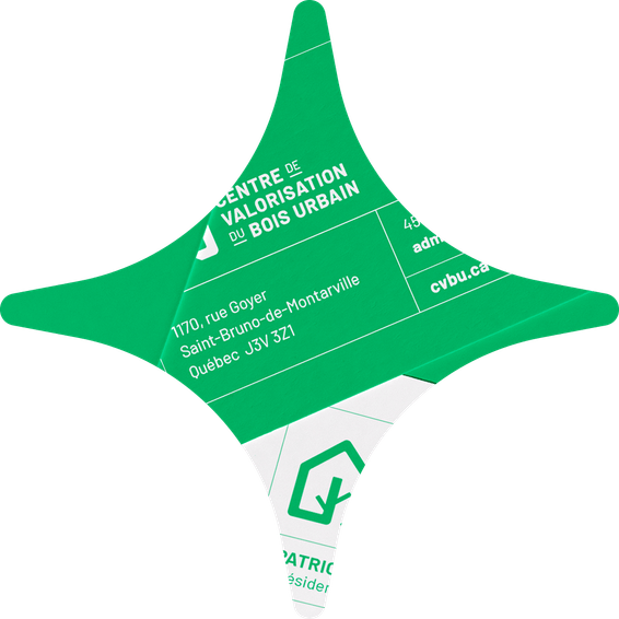 Image du projet des cartes d'affaires de CVBU dans une forme d'étoile.