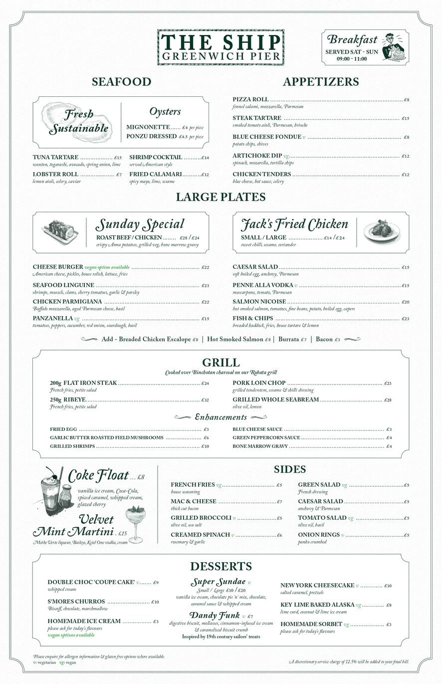 Shiplys Bar Menu.pdf The Ship — Food & Drink