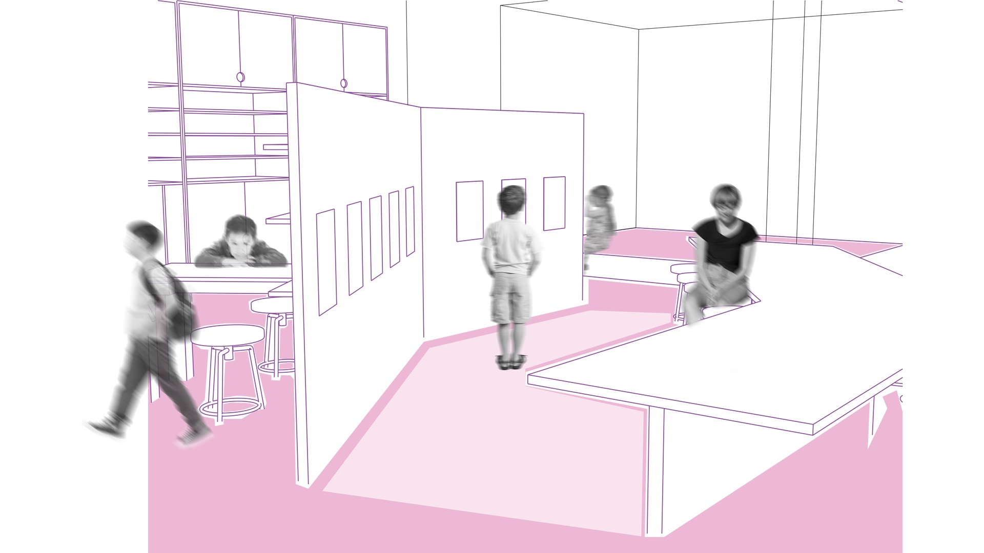 Konzept Visualisierung von Projektraum im Schulhaus