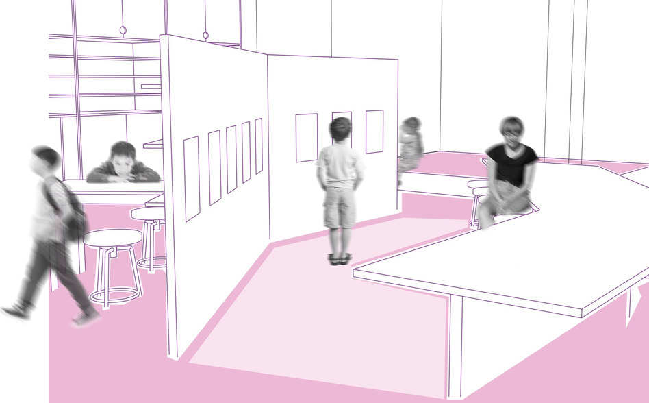 Konzept Visualisierung von Projektraum im Schulhaus