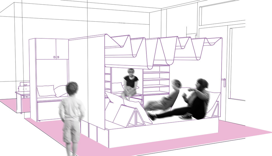 Konzept Visualisierung von Schulraum mit Leseecke