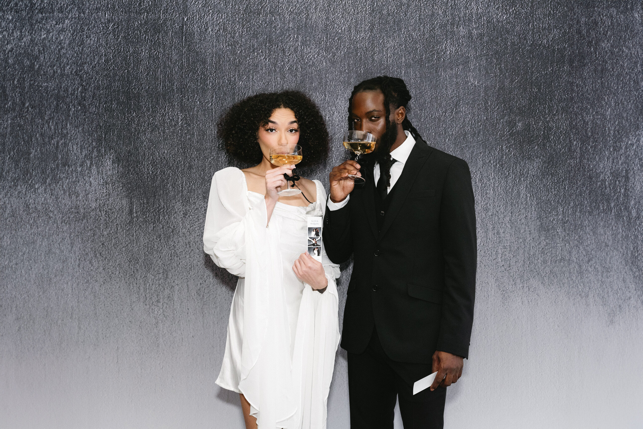 Modern color booth portraits with editorial edge in DFW