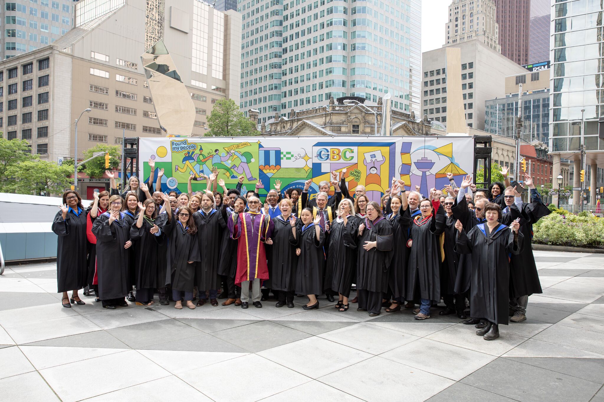 GBC Convocation Mural — Illustration & Large-Scale Design | Yalda Mo