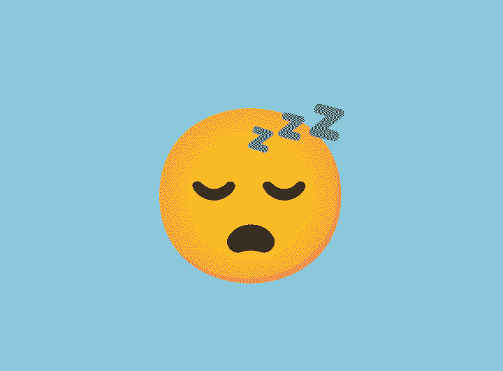 Animirani prikaz simbola koji se izmjenjuju: pospani emoji sa ZZZ oznakom, ljudski mozak, oči koje gledaju u stranu i žuta munja