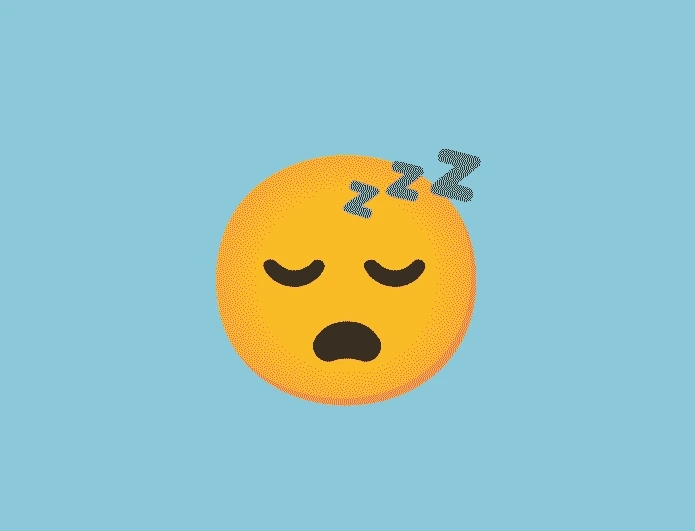 Animirani prikaz simbola koji se izmjenjuju: pospani emoji sa ZZZ oznakom, ljudski mozak, oči koje gledaju u stranu i žuta munja