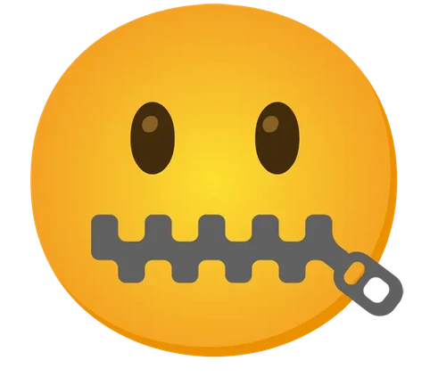 Emoji sa zatvaračem na ustima kao simbol protein hack savjeta za prehranu bez mesa