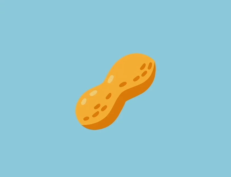Animacija kikirikija, borovnica, banane i zdjele sa žlicom kao simbol foodhack savjeta