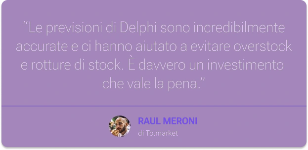 Testimonianza To.Market, cliente di Tuidi sulle previsioni di vendita accurate, che riducono overstock e rotture di stock nei loro supermercati migliorando la redditività del punto vendita