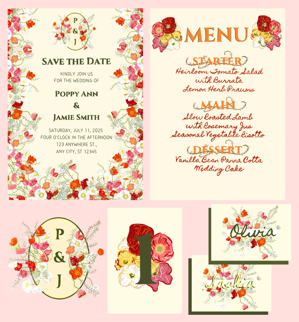 Wedding stationery piece