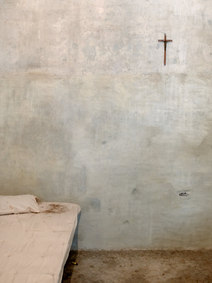 Recreated early twentieth-century prison cell inside the former Central Penitentiary of Costa Rica